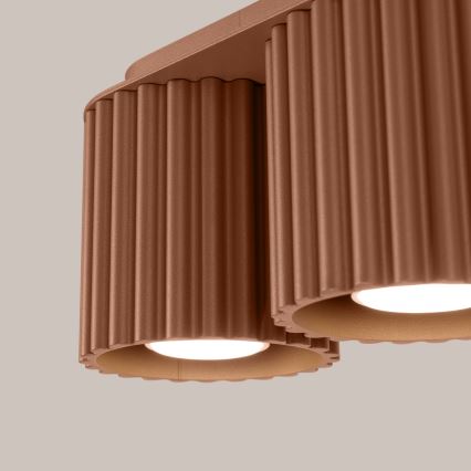 Taškinis šviestuvas AURA 2xGU10/10W/230V rudas