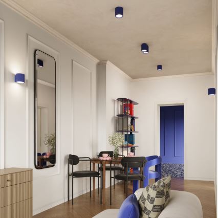 Taškinis šviestuvas AURA 1xGU10/10W/230V 10 cm mėlynas