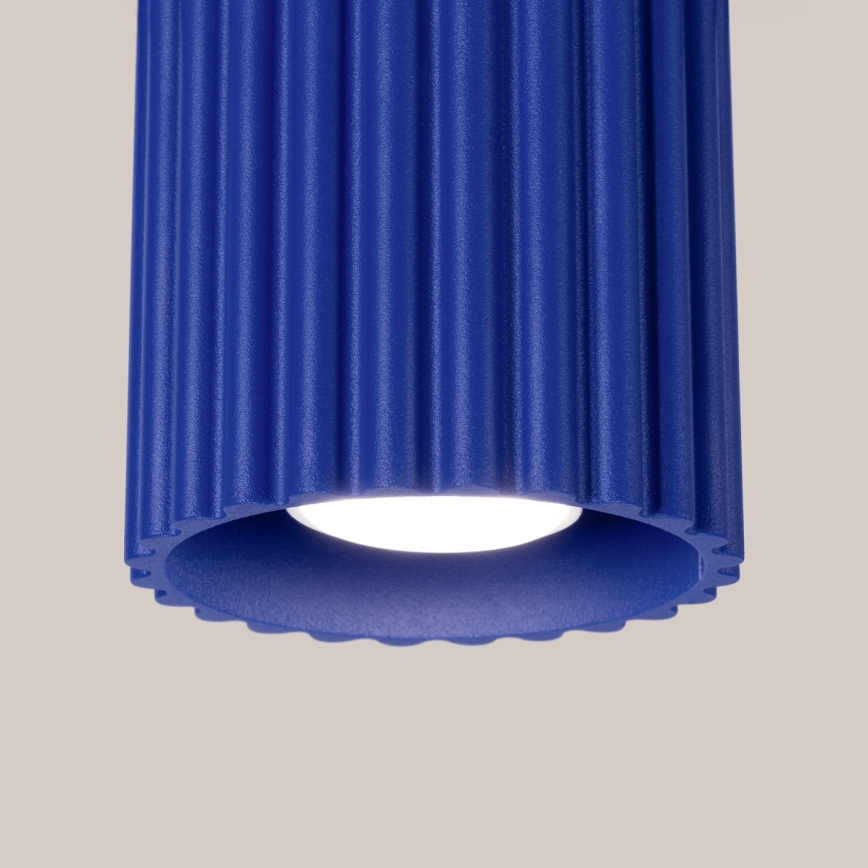 Taškinis šviestuvas AURA 1xGU10/10W/230V skersmuo 10 cm mėlynas