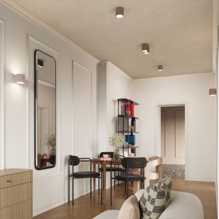 Taškinis šviestuvas AURA 1xGU10/10W/230V 10 cm taupe