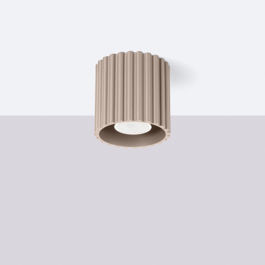 Taškinis šviestuvas AURA 1xGU10/10W/230V, Ø 10 cm, taupe