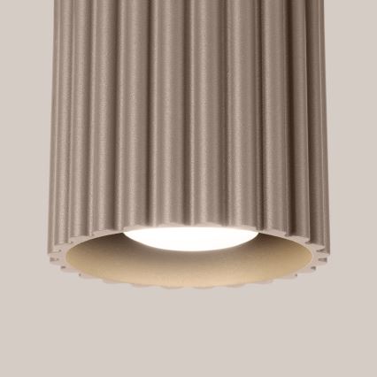 Taškinis šviestuvas AURA 1xGU10/10W/230V, Ø 10 cm, taupe