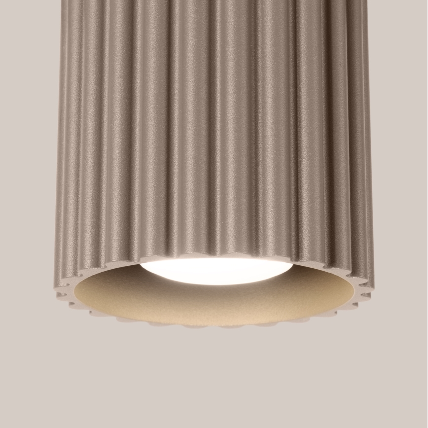 Taškinis šviestuvas AURA 1xGU10/10W/230V, Ø 10 cm, taupe