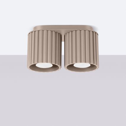 Taškinis šviestuvas AURA 2xGU10/10W/230V taupe