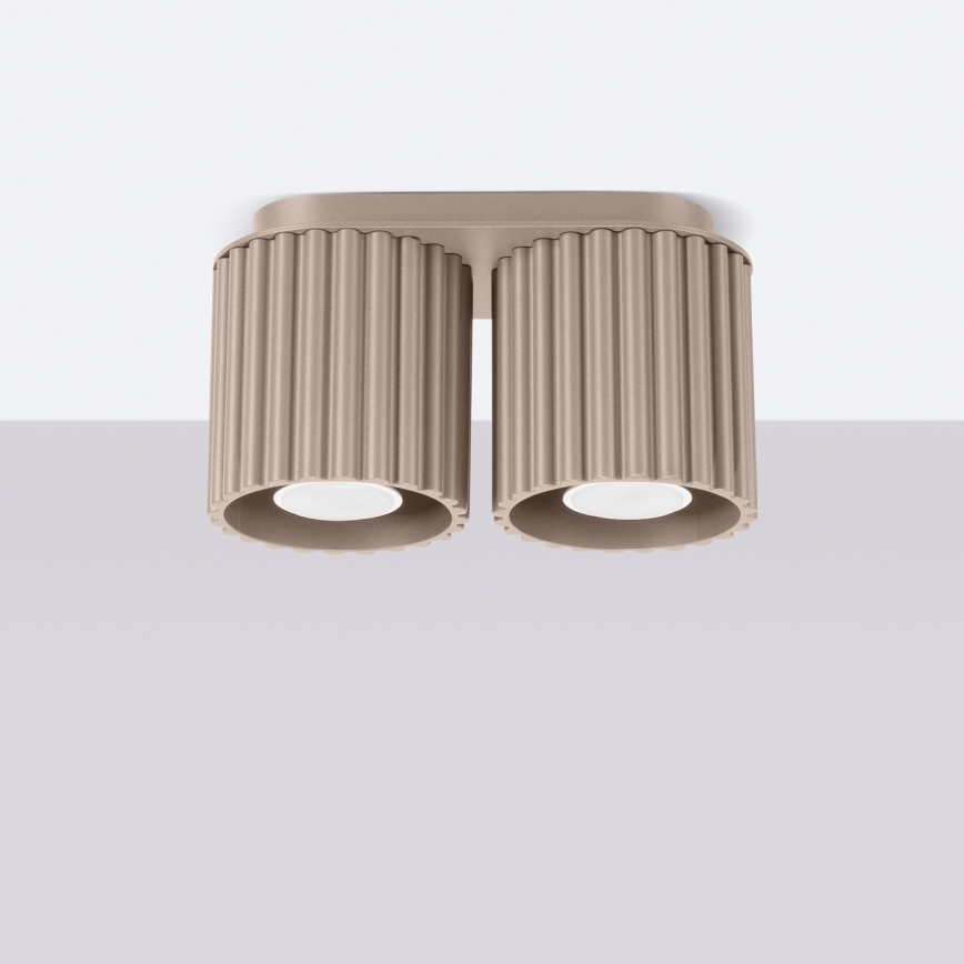 Taškinis šviestuvas AURA 2xGU10/10W/230V taupe