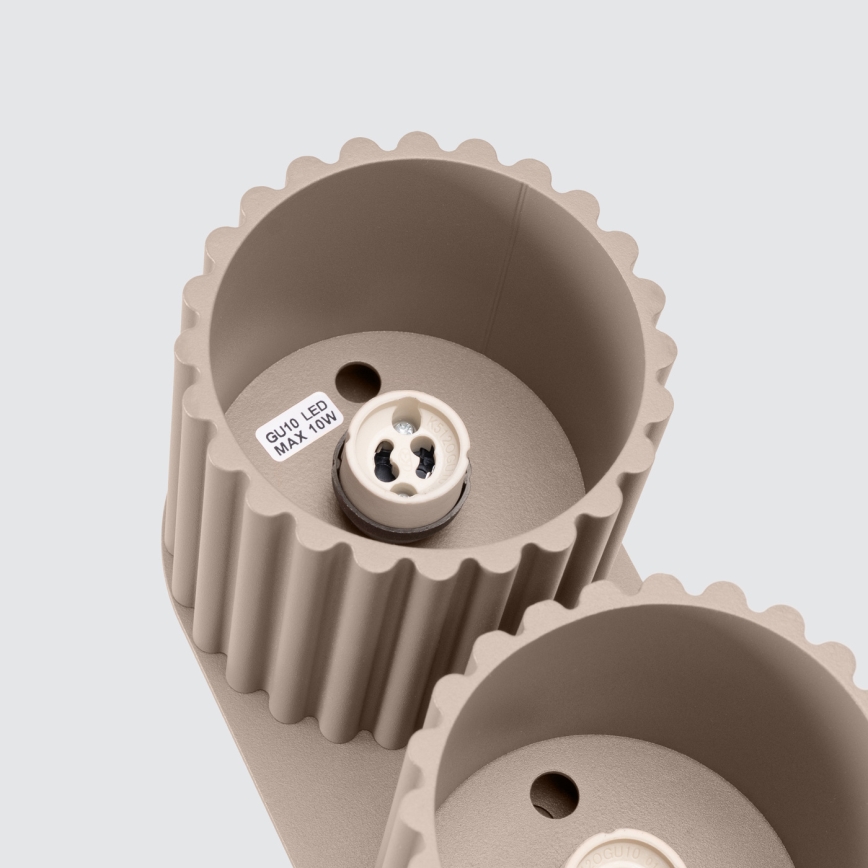 Taškinis šviestuvas AURA 2xGU10/10W/230V taupe