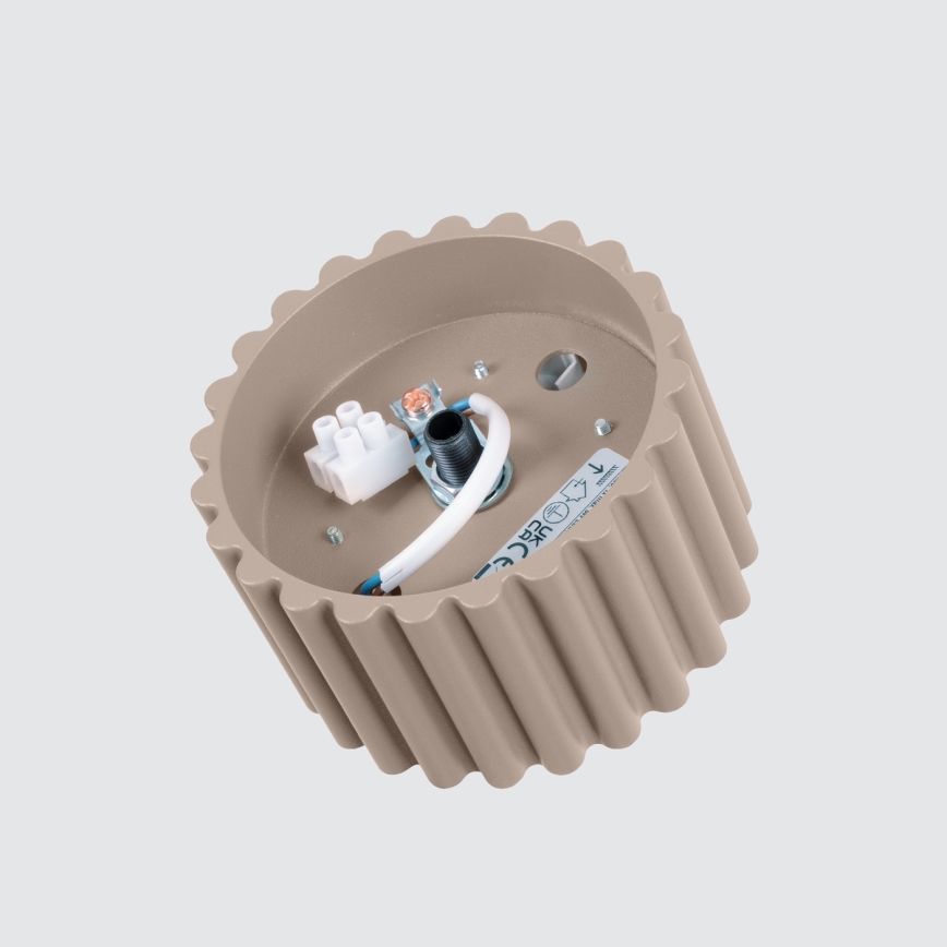 Taškinis šviestuvas AURA 1xGX53/10W/230V Ø 10 cm pilkšvai rudas
