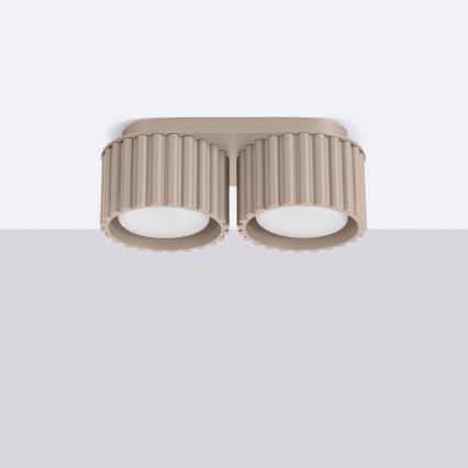 Taškinis šviestuvas AURA 2xGX53/10W/230V pilkšvai rudos spalvos