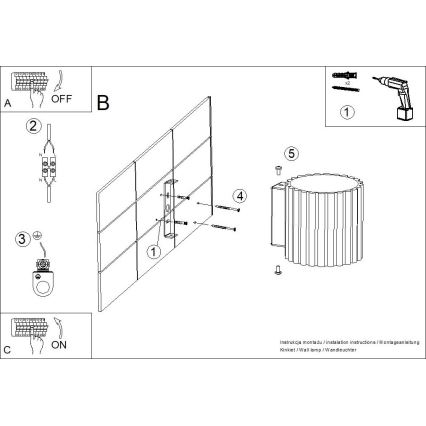 Sieninis šviestuvas AURA 1xG9/10W/230V raudonas