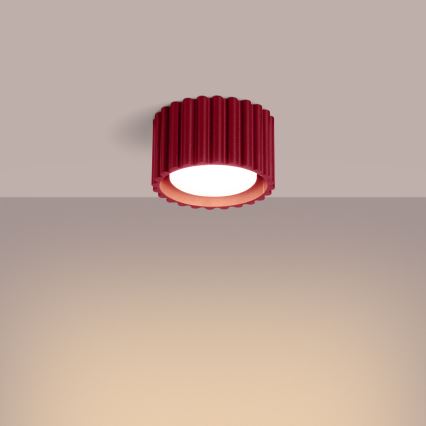 Taškinis šviestuvas AURA 1xGX53/10W/230V, skersmuo 10 cm, raudonas