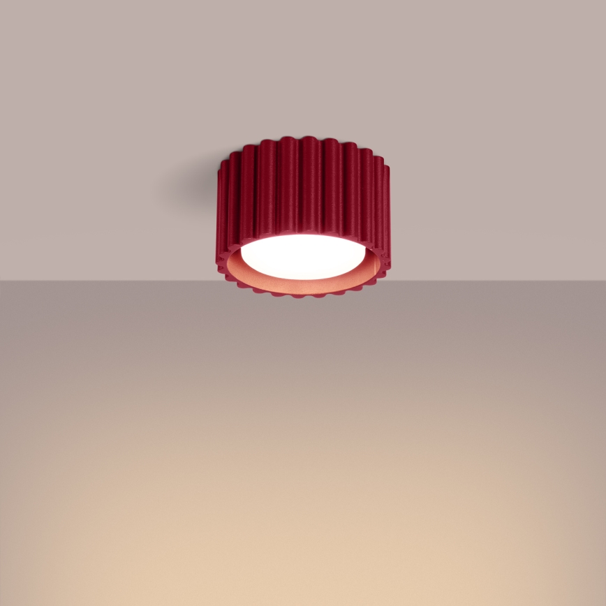 Taškinis šviestuvas AURA 1xGX53/10W/230V, skersmuo 10 cm, raudonas