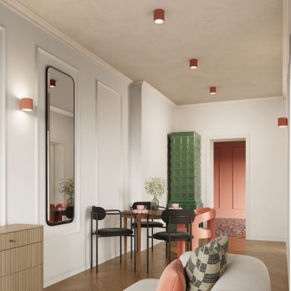 Taškinis šviestuvas AURA 1xGU10/10W/230V 10 cm rožinis