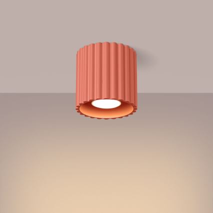 Taškinis šviestuvas AURA 1xGU10/10W/230V, ø 10 cm, rožinis