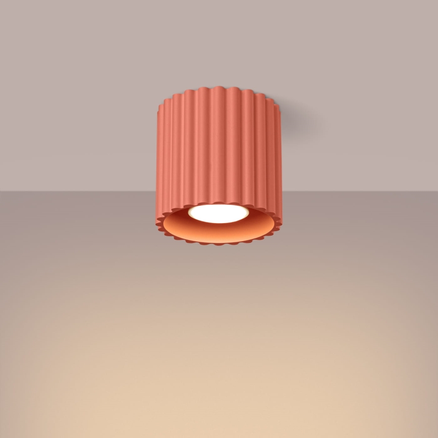 Taškinis šviestuvas AURA 1xGU10/10W/230V, ø 10 cm, rožinis