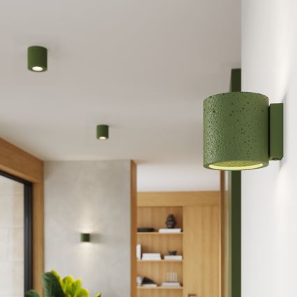 Sieninis taškinis šviestuvas ORBIS 1xG9/8W/230V betonas/žalia