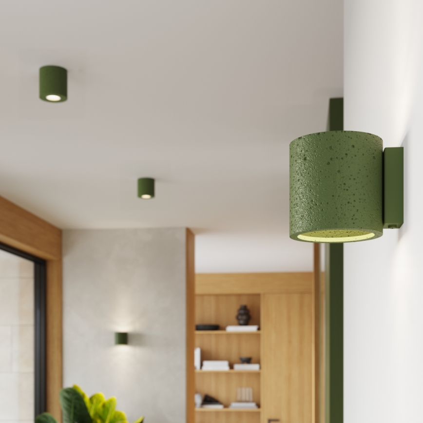 Sieninis taškinis šviestuvas ORBIS 1xG9/8W/230V betonas/žalia