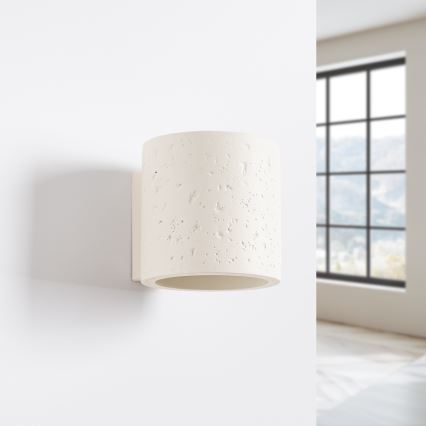 Sieninis taškinis šviestuvas ORBIS 1xG9/8W/230V, betonas/kreminė