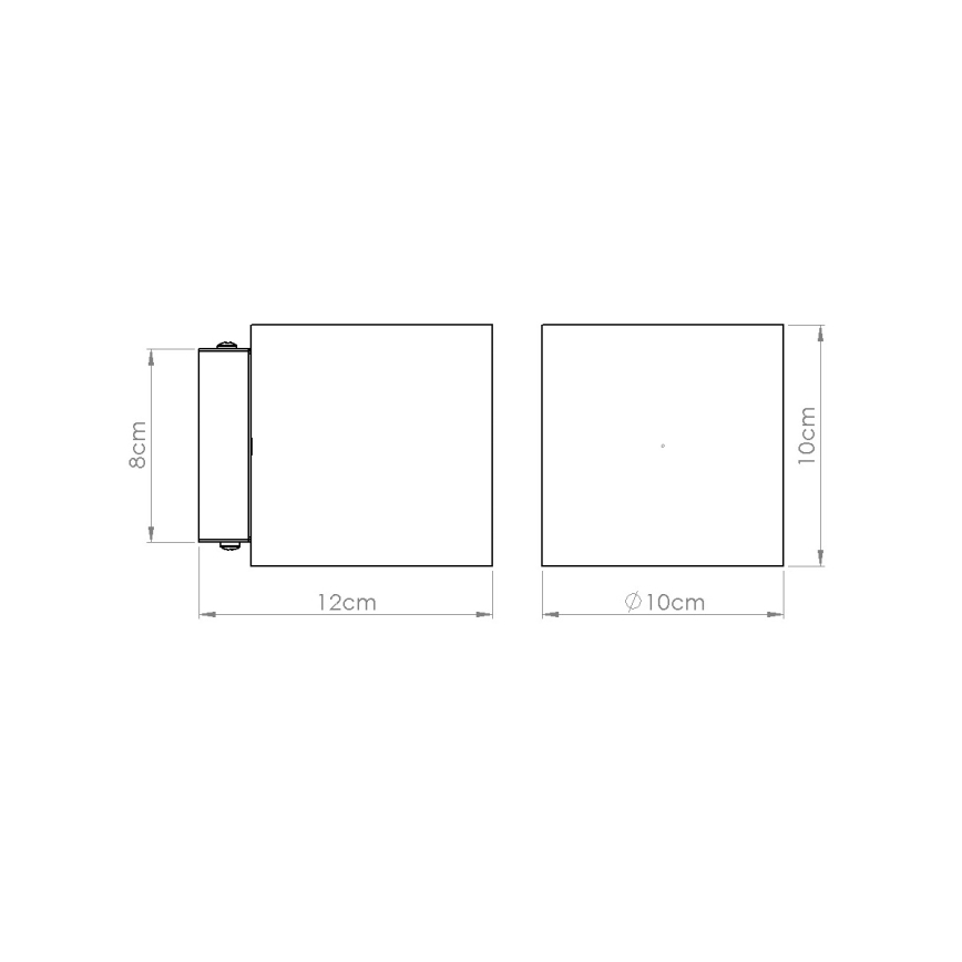 Sieninis taškinis šviestuvas ORBIS 1xG9/8W/230V, betonas/kreminė