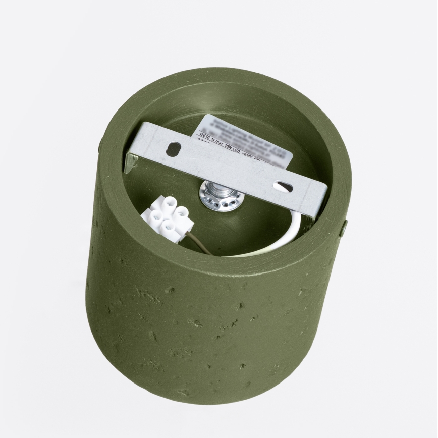 Taškinis šviestuvas ORBIS 1xGU10/10W/230V betonas/žalia