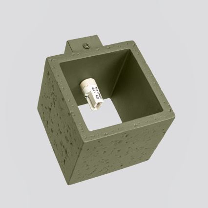 Sieninis taškinis šviestuvas QUAD 1xG9/8W/230V betonas/žalia