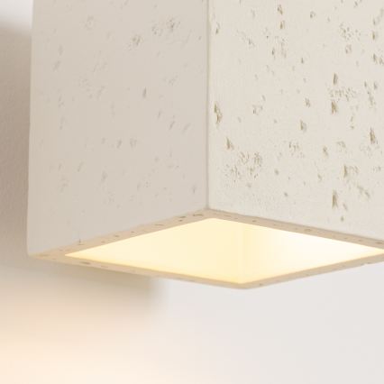 Sieninis taškinis šviestuvas QUAD 1xG9/8W/230V, betono/kreminės spalvos