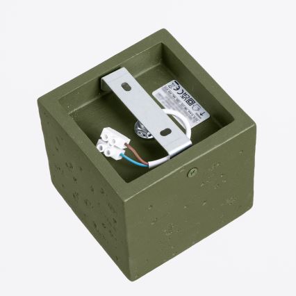 Taškinis šviestuvas QUAD 1xGU10/10W/230V betonas/žalia