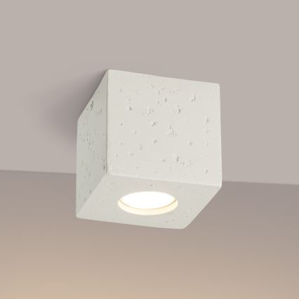 Taškinis šviestuvas QUAD 1xGU10/10W/230V betonas/kreminė