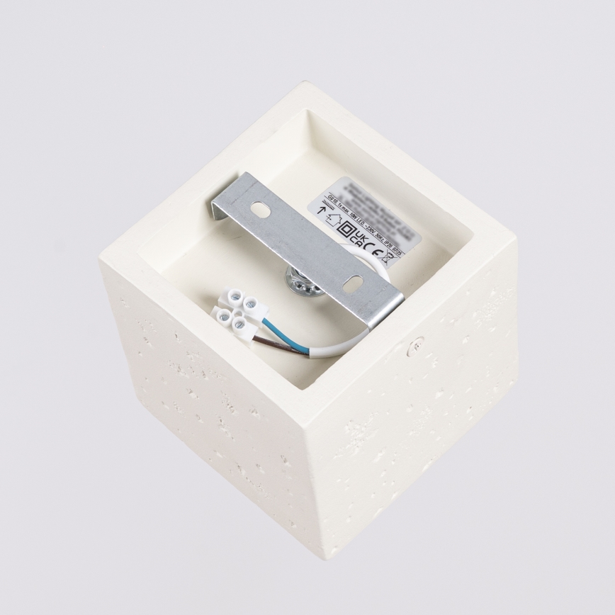 Taškinis šviestuvas QUAD 1xGU10/10W/230V betonas/kreminė