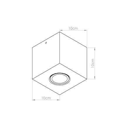 Taškinis šviestuvas QUAD 1xGU10/10W/230V betonas/kreminė