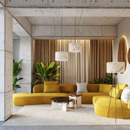 Pastatoma lempa NEVIA 1xE27/15W/230V smėlio spalvos/marmuro dekoras