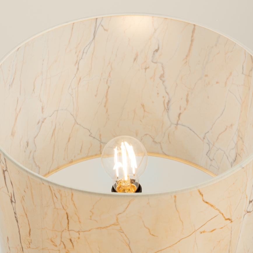 Pastatoma lempa NEVIA 1xE27/15W/230V smėlio spalvos/marmuro dekoras