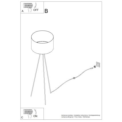 Pastatoma lempa NEVIA 1xE27/15W/230V smėlio spalvos/marmuro dekoras