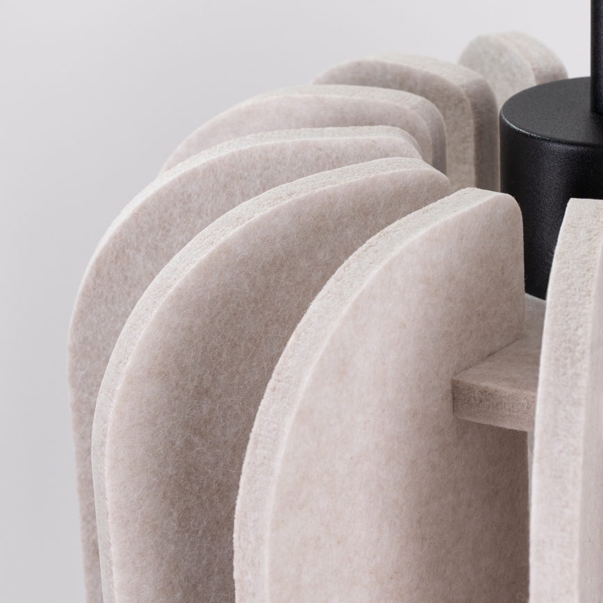 Pakabinamas šviestuvas su laidu MULA 1xE27/15W/230V, skersmuo 27 cm, kreminės spalvos