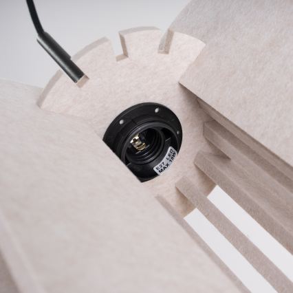 Pakabinamas šviestuvas su laidu MULA 1xE27/15W/230V, skersmuo 27 cm, kreminės spalvos