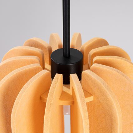 Pakabinamas šviestuvas su laidu MULA 1xE27/15W/230V, skersmuo 27 cm, geltonas