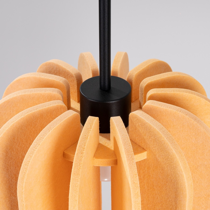 Pakabinamas šviestuvas su laidu MULA 1xE27/15W/230V, skersmuo 27 cm, geltonas