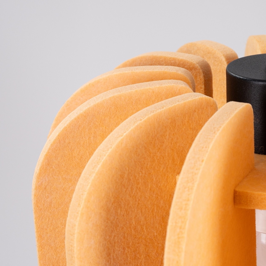 Pakabinamas šviestuvas su laidu MULA 1xE27/15W/230V, skersmuo 27 cm, geltonas