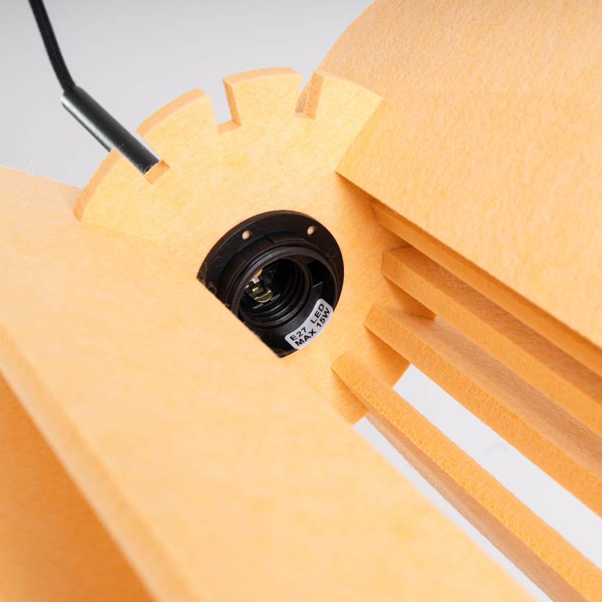 Pakabinamas šviestuvas su laidu MULA 1xE27/15W/230V, skersmuo 27 cm, geltonas