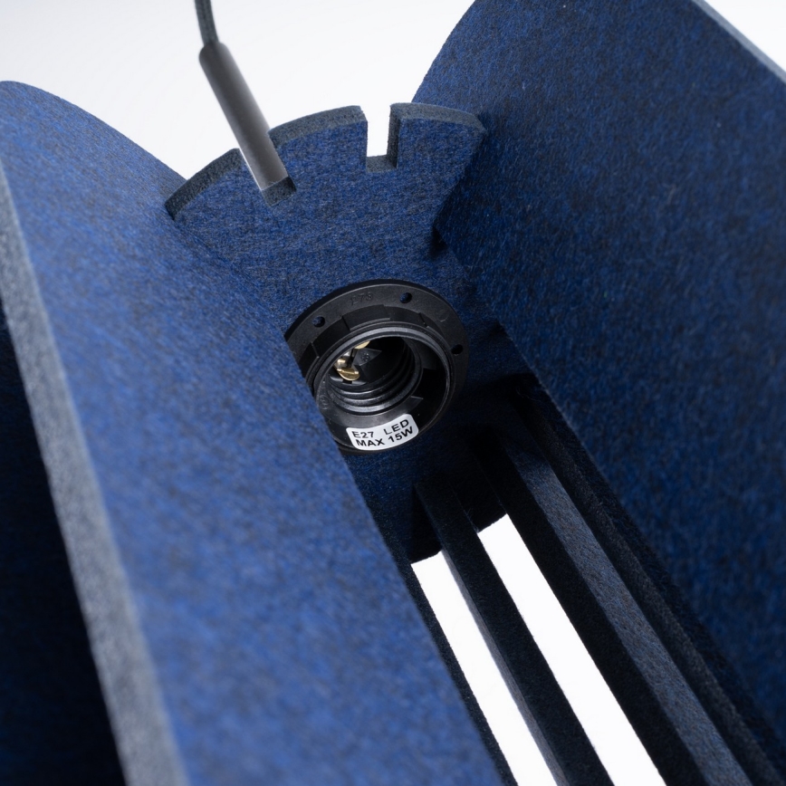 Pakabinamas šviestuvas su laidu MULA 1xE27/15W/230V skersmuo 27 cm mėlynas