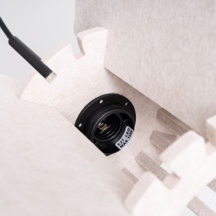 Pakabinamas šviestuvas su laidu MULA 1xE27/15W/230V, skersmuo 45 cm, kreminės spalvos