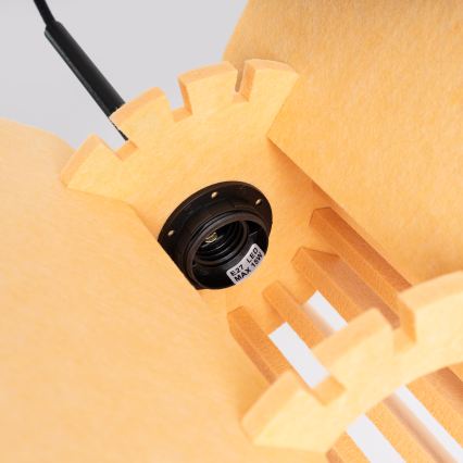 Pakabinamas šviestuvas ant laido MULA 1xE27/15W/230V Ø 45 cm geltonas