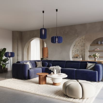 Pakabinamas šviestuvas ant laido MULA, 1xE27/15W/230V, skersmuo 45 cm, mėlynas