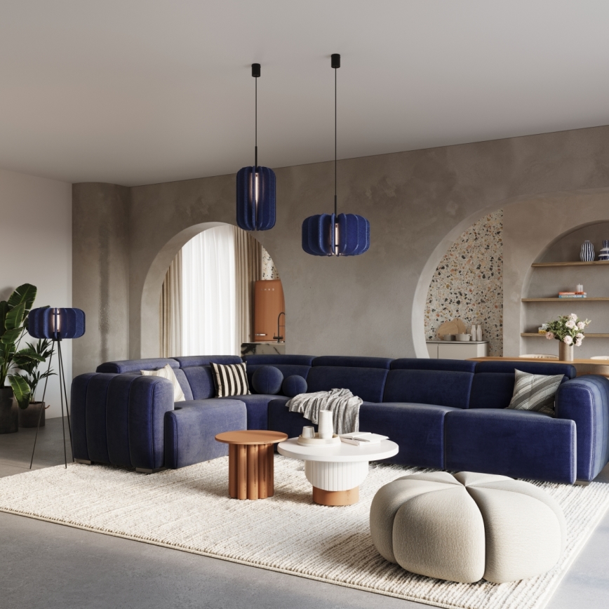 Pakabinamas šviestuvas ant laido MULA, 1xE27/15W/230V, skersmuo 45 cm, mėlynas