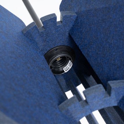 Pakabinamas šviestuvas ant laido MULA, 1xE27/15W/230V, skersmuo 45 cm, mėlynas