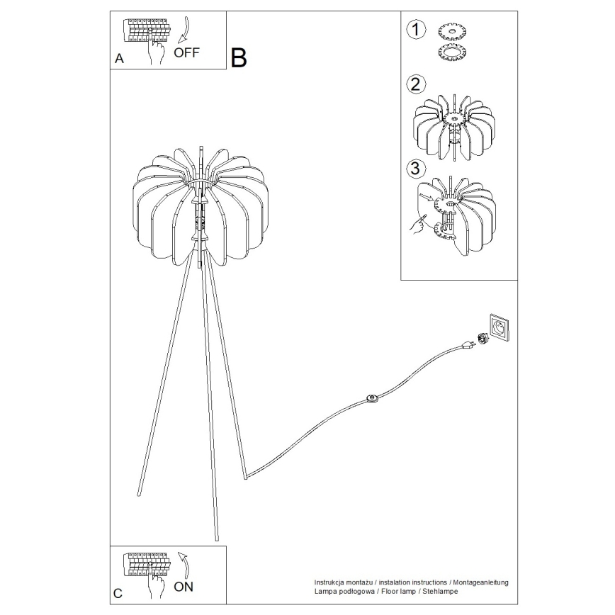 Grindinė lempa MULA 1xE27/15W/230V geltona