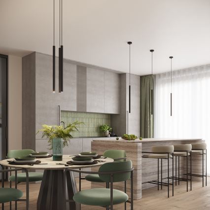 Pakabinamas šviestuvas su trosu ARCHE 2xG9/8W/230V juodas