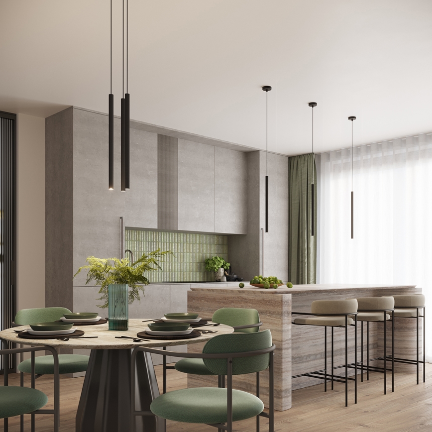 Pakabinamas šviestuvas su trosu ARCHE 2xG9/8W/230V juodas