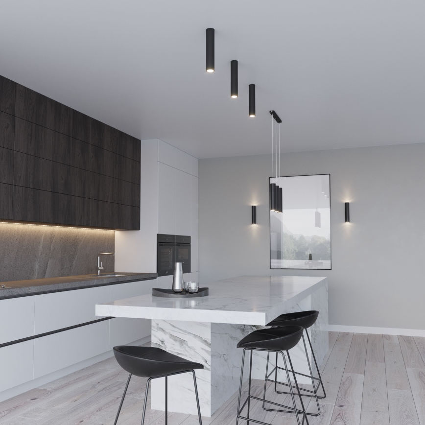 Pakabinamas šviestuvas ant laido LAGOS 2xGU10/10W/230V juodas