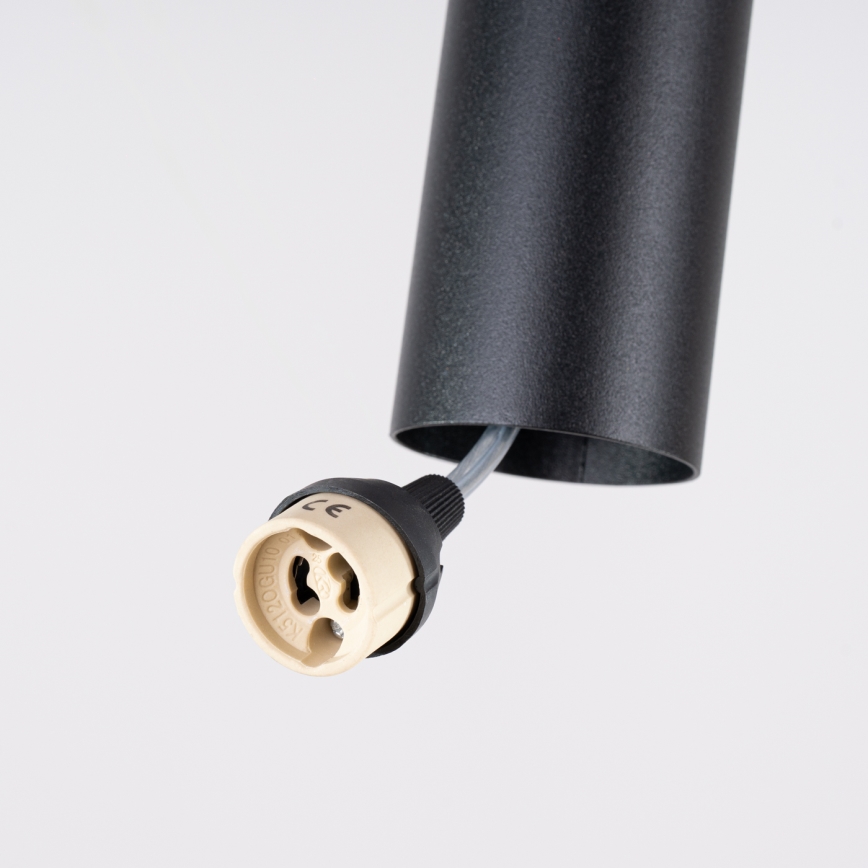 Pakabinamas šviestuvas ant laido LAGOS 2xGU10/10W/230V juodas