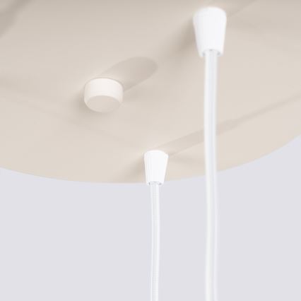 Pakabinama liustra ESTRIA ant laido, 3xE14/10W/230V, skersmuo 30 cm, kreminė